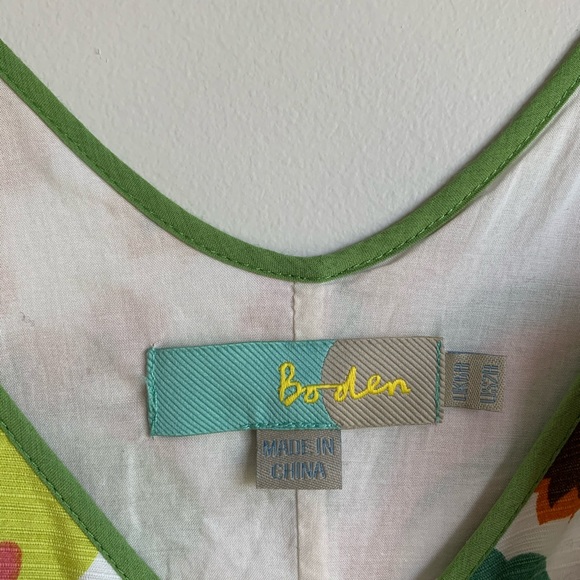 Boden Floral Summer Mini Dress Cotton Size 2 - Picture 4 of 10